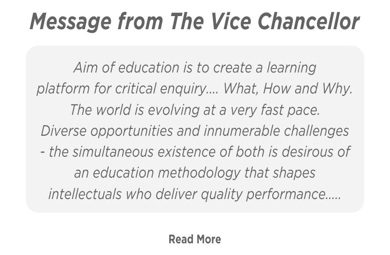 message from the vice chancellor